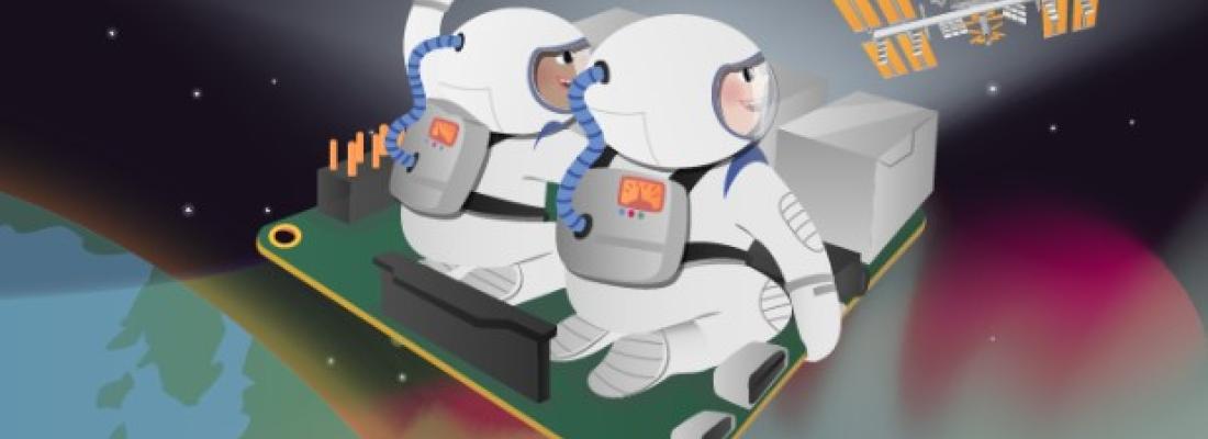 Young coders were challenged to calculate the speed at which the International Space Station travels around the Earth. (Image: raspberrypi.org) 