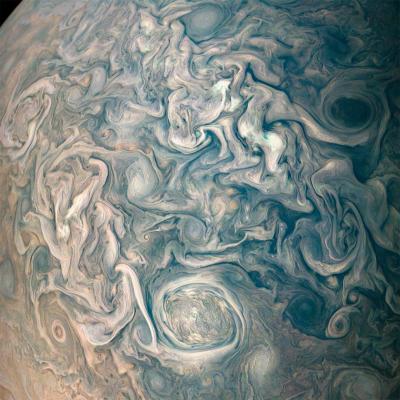 A cloud system in Jupiter’s northern hemisphere. (Credit: NASA/JPL-Caltech/SwRI/MSSS/Gerald Eichstädt/Seán Doran) A cloud system in Jupiter’s northern hemisphere. (Credit: NASA/JPL-Caltech/SwRI/MSSS/Gerald Eichstädt/Seán Doran)