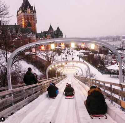 The popular toboggan run in Quebec City. (Photo via Instagram.) The popular toboggan run in Quebec City. (Photo via Instagram.)
