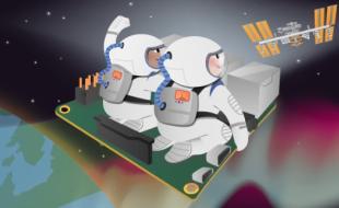 Young coders were challenged to calculate the speed at which the International Space Station travels around the Earth. (Image: raspberrypi.org) 
